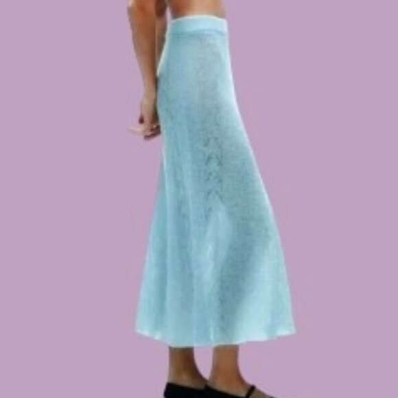 New Zara Alpaca And Wool Blend Knit Skirt - Picture 4 of 7